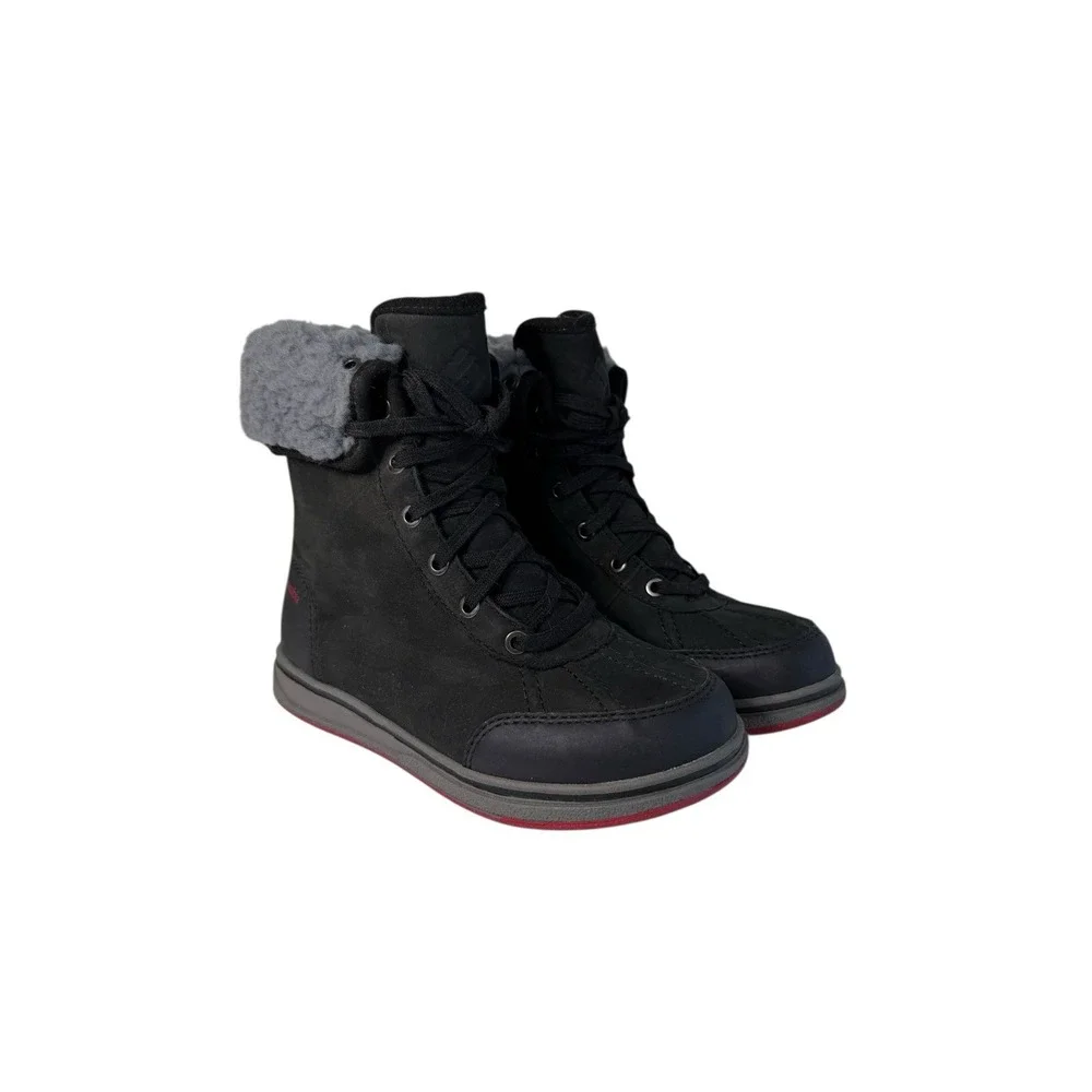 Columbia Kids 200 Gram Snow Winter Boots Brown Leather Lace Up Insulated Size 1Y